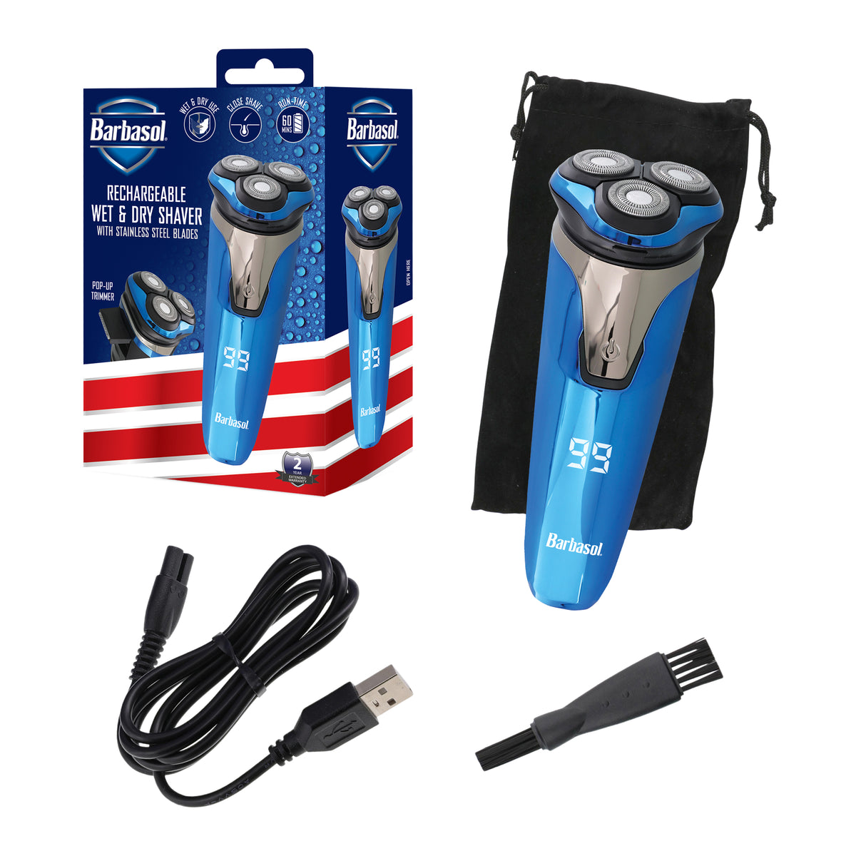 Barbasol Wet Rotary Shaver with LCD