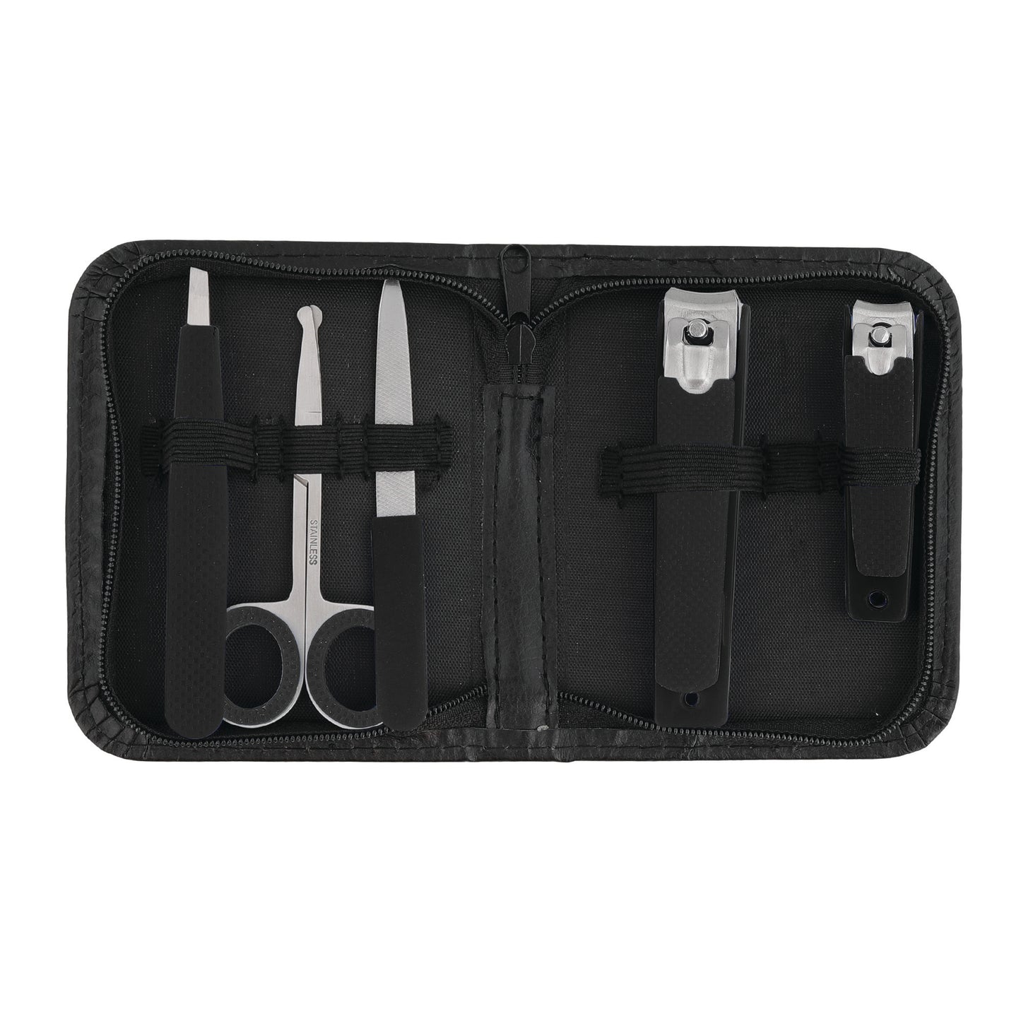 Essential 6-Piece Stainless Steel Grooming Kit for Men