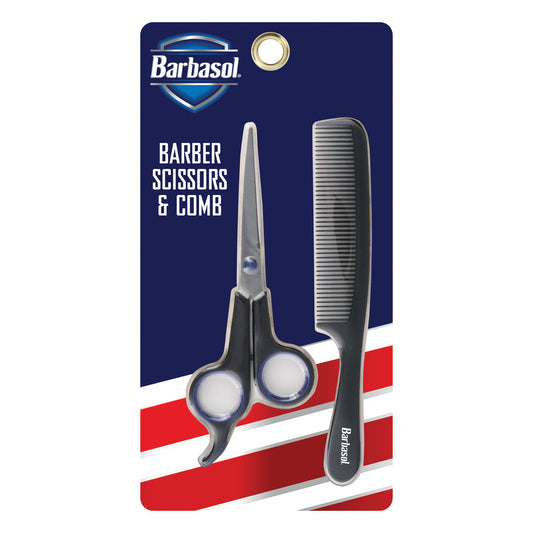 Barber Scissors and Comb