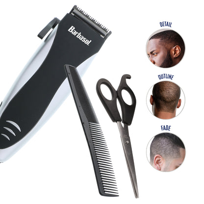 9pc All-in-One Kit with Rechargeable Hair Clipper, Stainless Steel Blades, and Touch-Up Trimmer