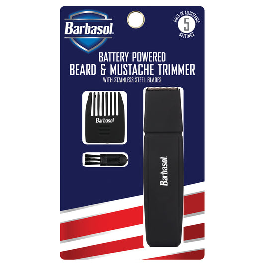 Battery-Powered Beard and Mustache Trimmer