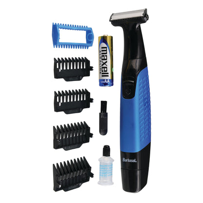 Powered Single Stainless-Steel Blade with Body Grooming Comb, Wet/Dry